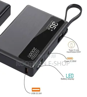Power Bank 20000mah Pd35w Fast Charging Black - Wuw Y155