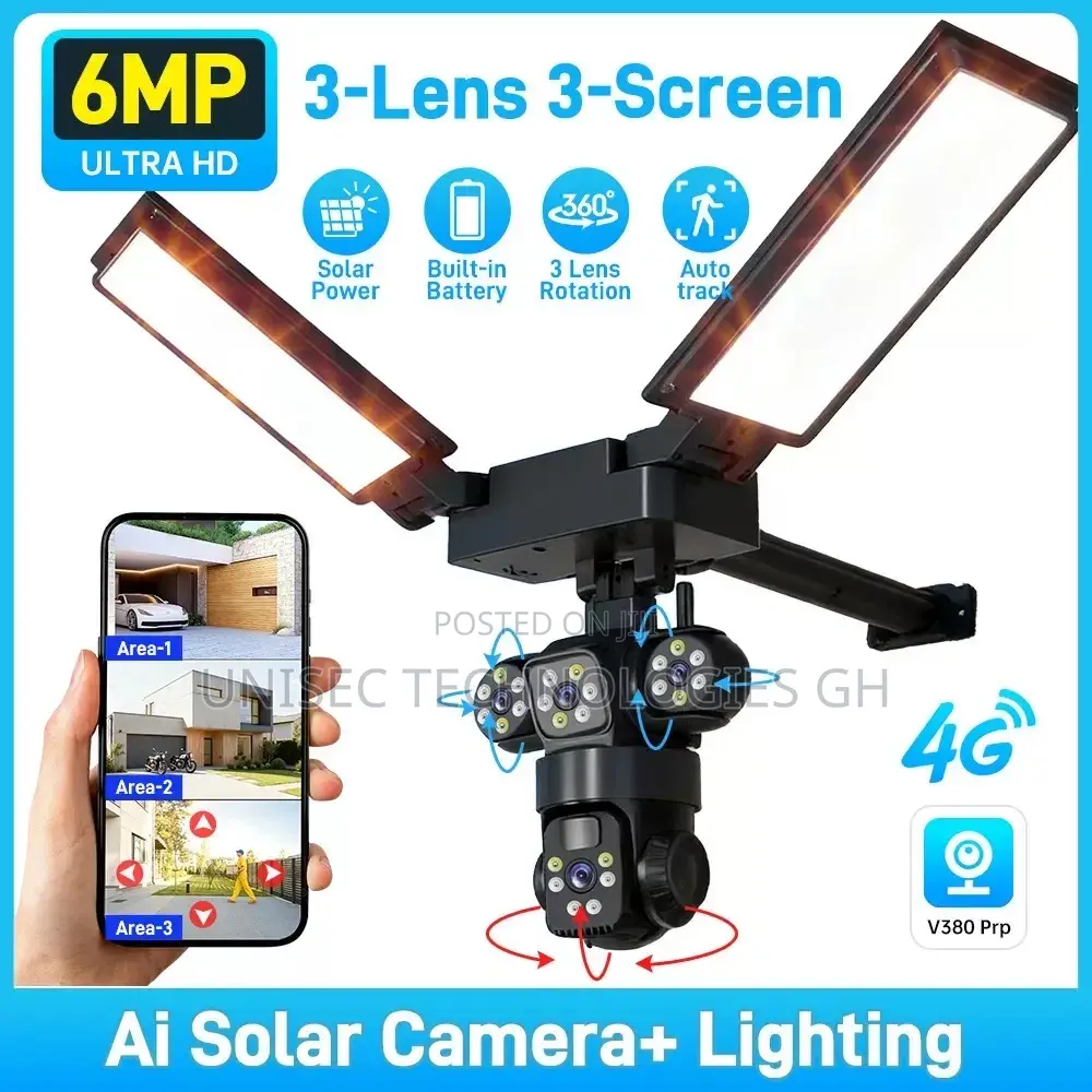 Ai Solar Camera+ Lighting 4g Sim 3 Lens
