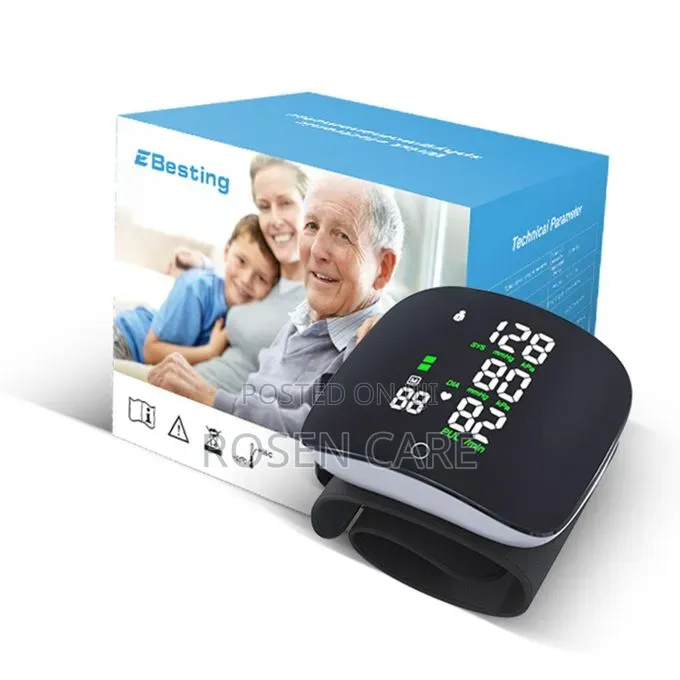 Rechargeable Wrist Blood Pressure Monitor Sphygmomanometer Bp Machine
