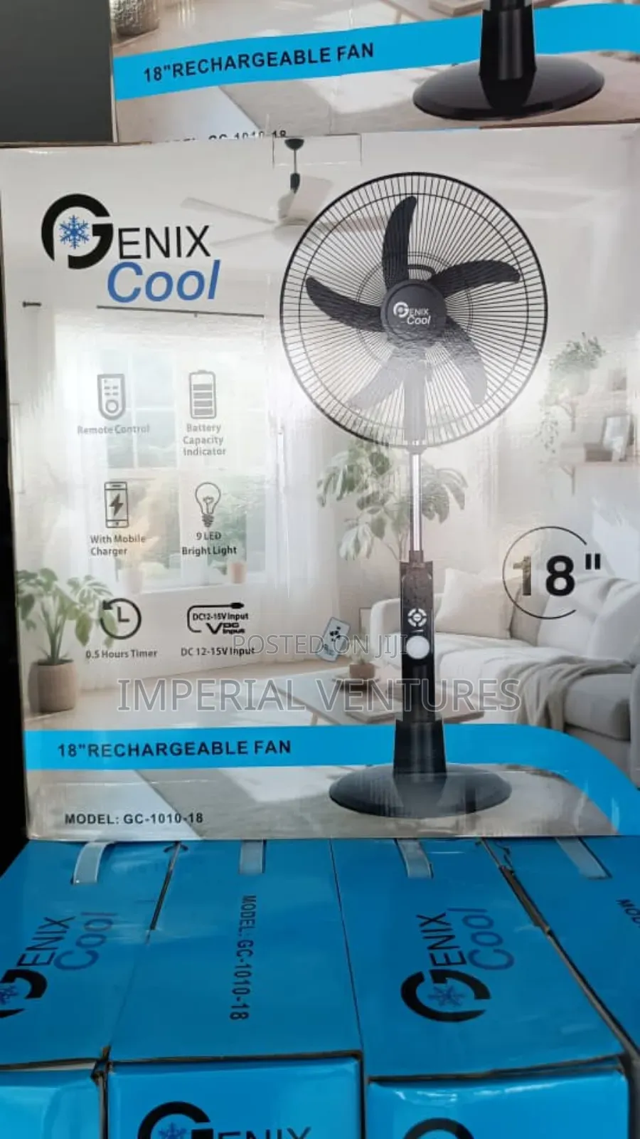 High Efficient Rechargeable Fan