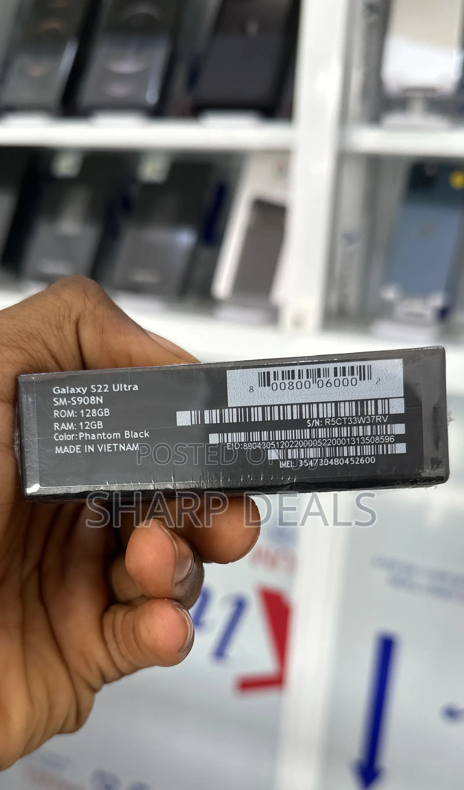 New Samsung Galaxy S22 Ultra 128 GB Black