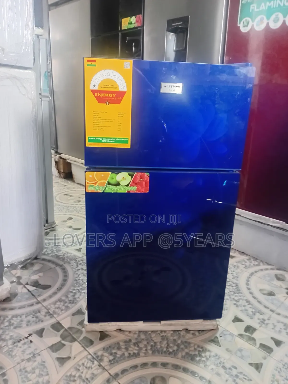 Westpool Blue Freshness Compact Refrigerator - Energy-Efficient.