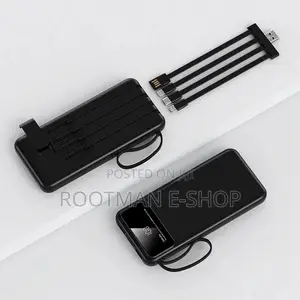 Wuw Y131 2a Power Bank With Built-in Cables 20.000mah Black