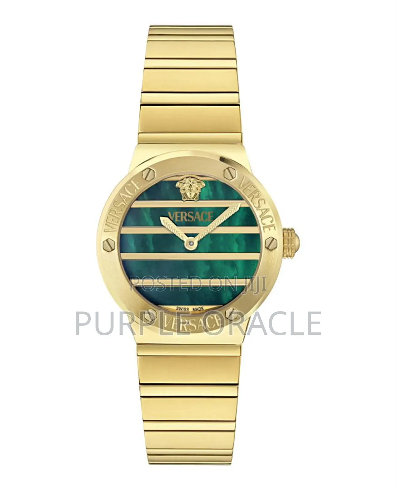 Versace Greca Ladies Gold Watch.