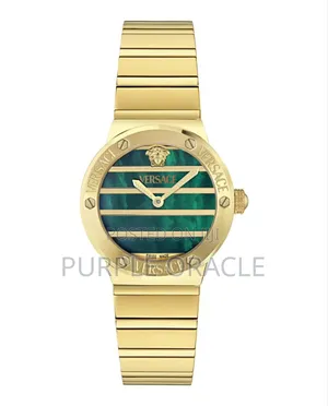 Versace Greca Ladies Gold Watch.