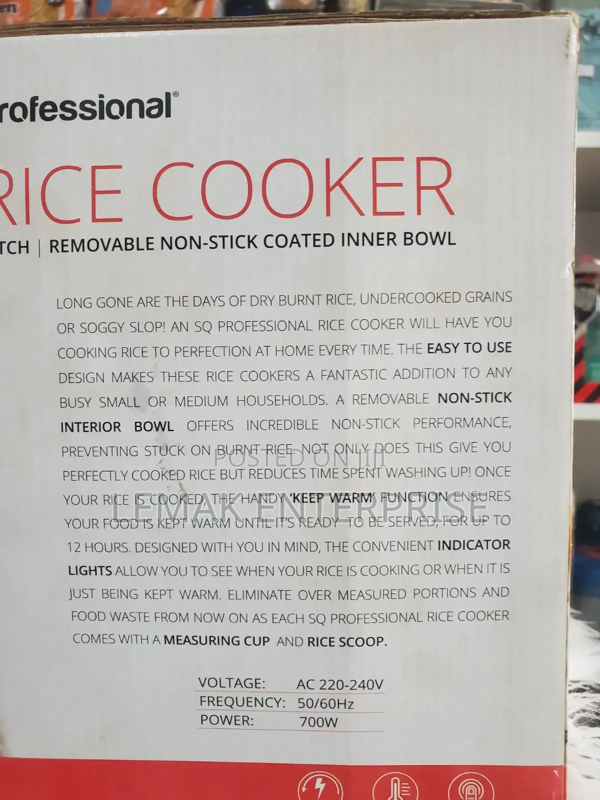 Rice Cooker By Sq Professional 1.8 L