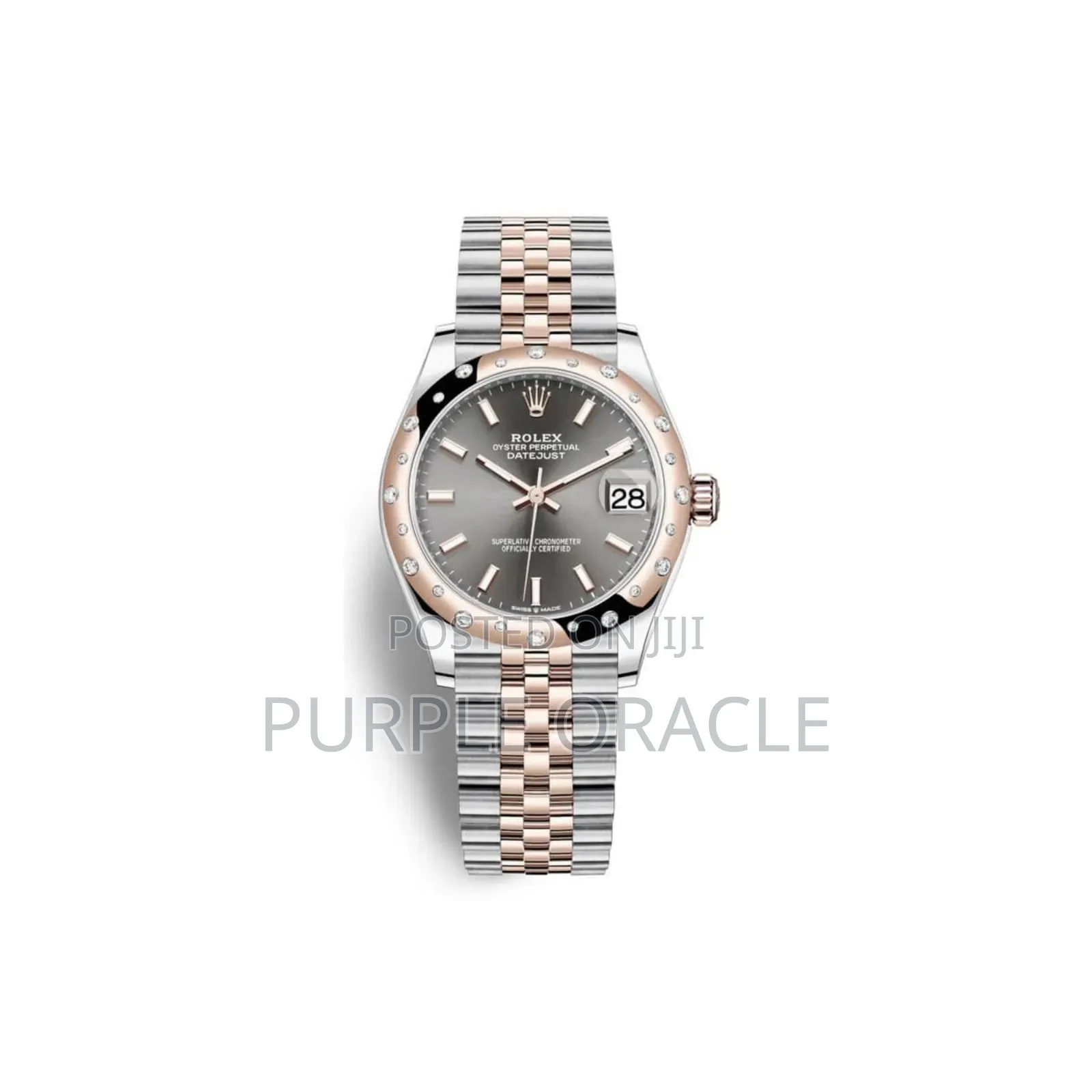 Rolex Datejust 31mm Dark Rhodium Dial Ladies Watch