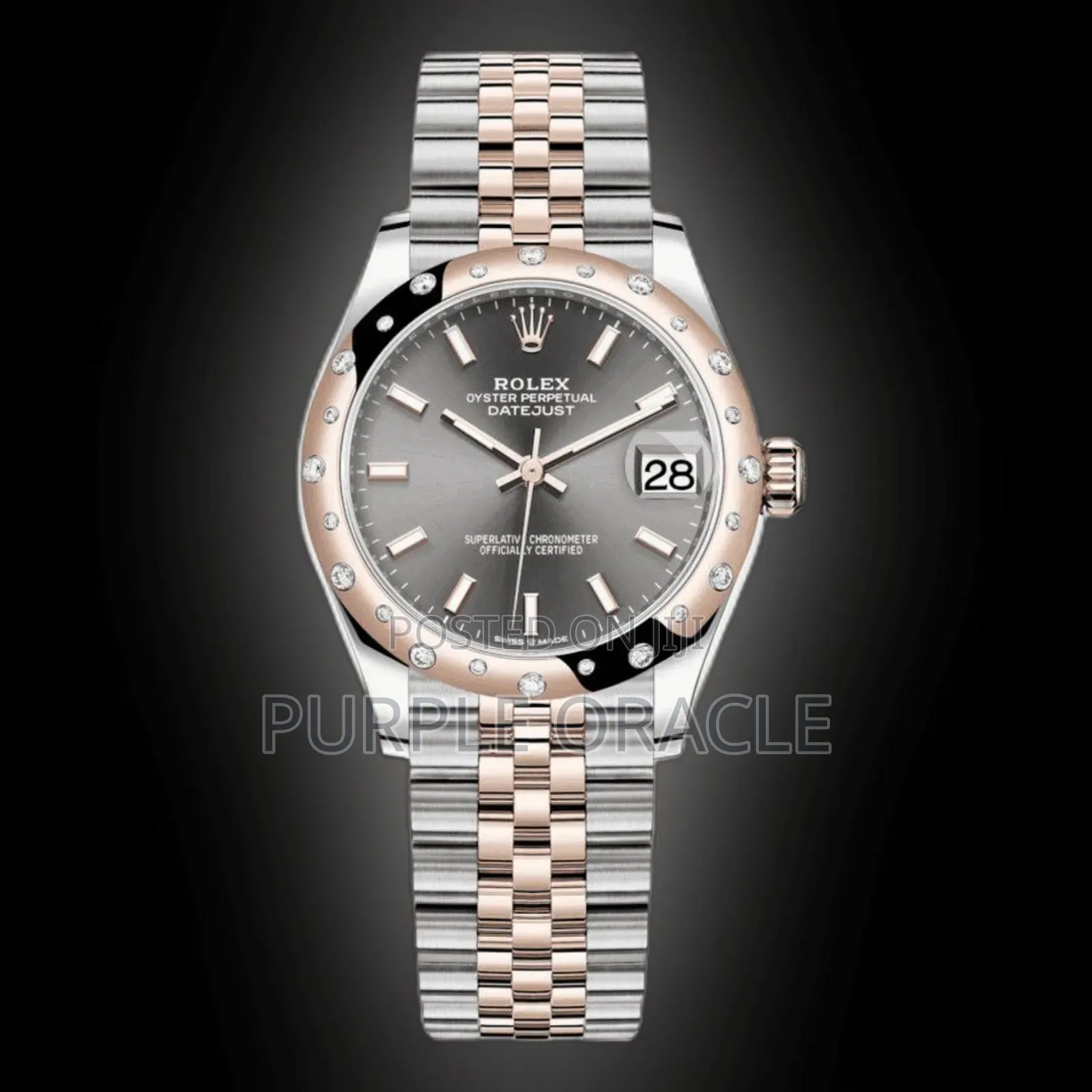Rolex Datejust 31mm Dark Rhodium Dial Ladies Watch