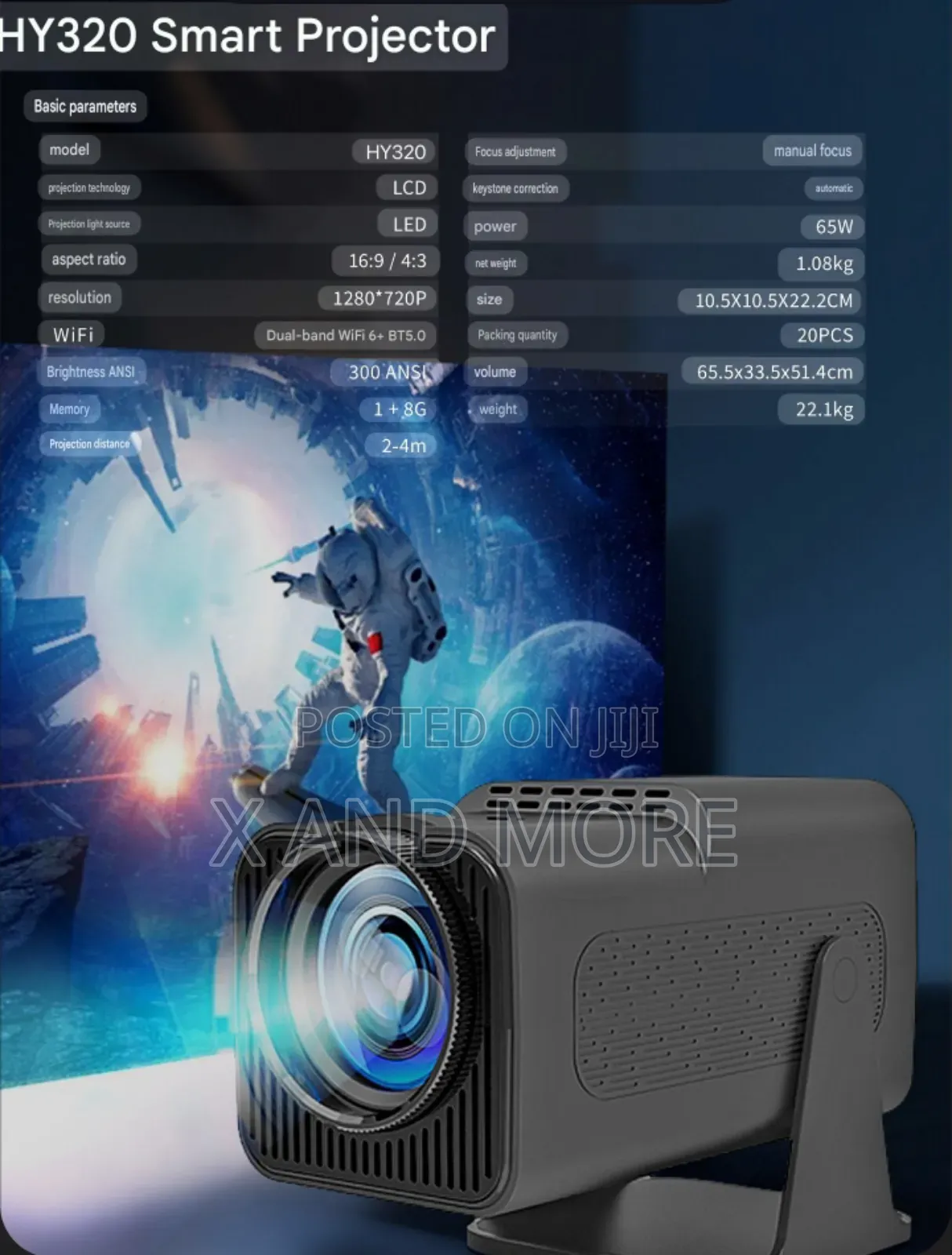 Smart Hy320 Projector (Android, Bluetooth, Wifi)