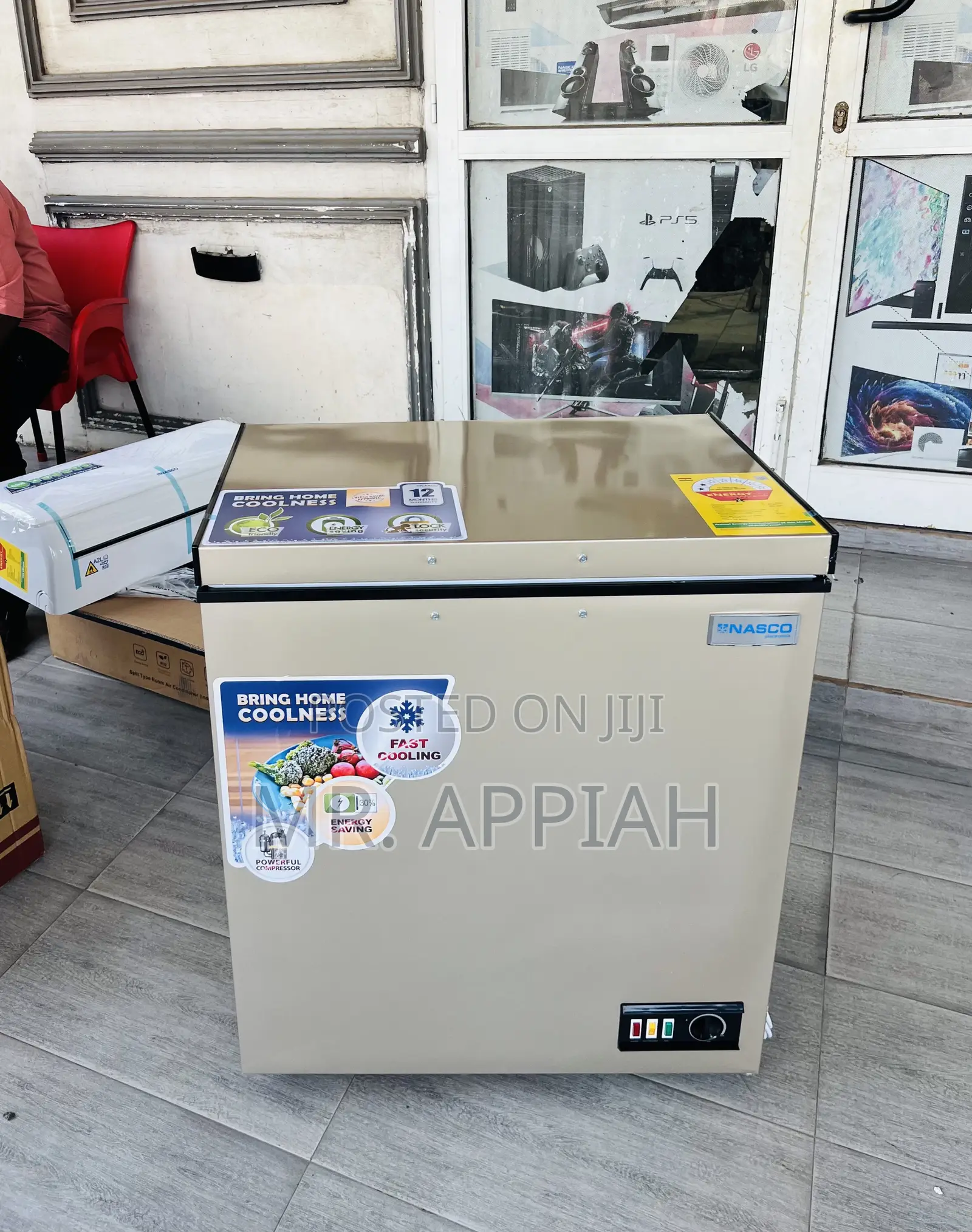 Check Out Premium Nasco Single Door Chest Freezer(Nas-175fl)Gold 