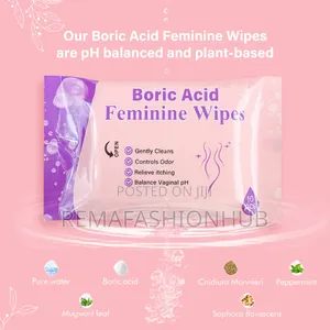 Feminine Wipes Enriched In Boric Acid