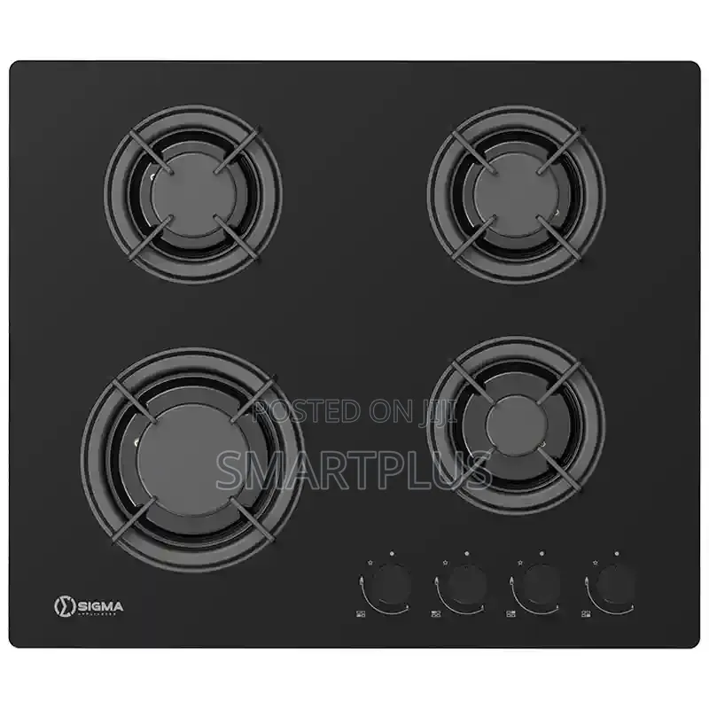 Sigma 4 Burner 60cm Built-in Gas Hob Ft Auto Ignition,Cast Iron.