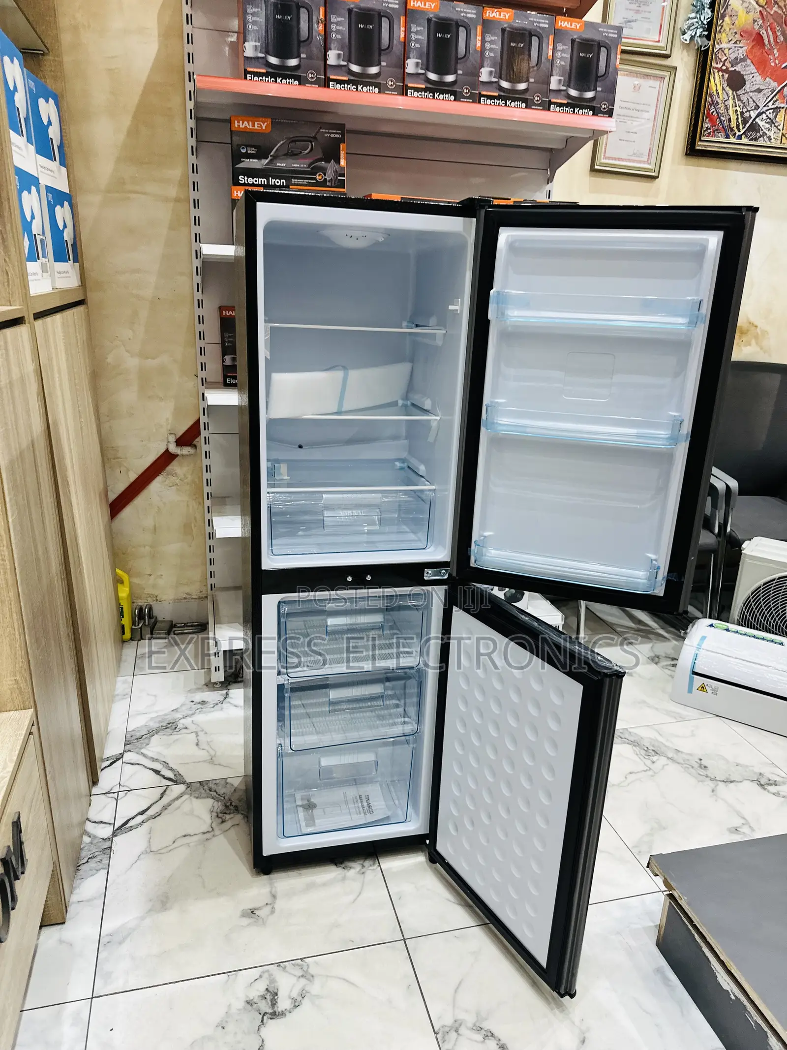 Authentic Sleek Dark Grey Double Door Deuce Bottom Freezer Nasd-2-20fl