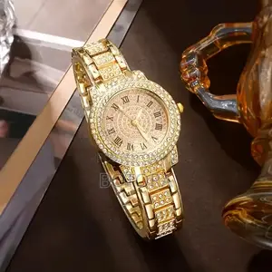 5-in-1 Women’S Jewelry Set – Rhinestone Watch Set (Gold)