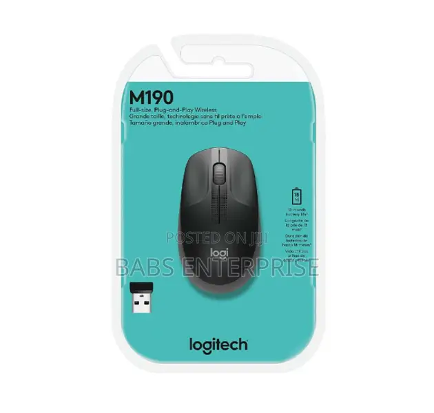 Logitech M190 Wirless Mouse – Mid Grey