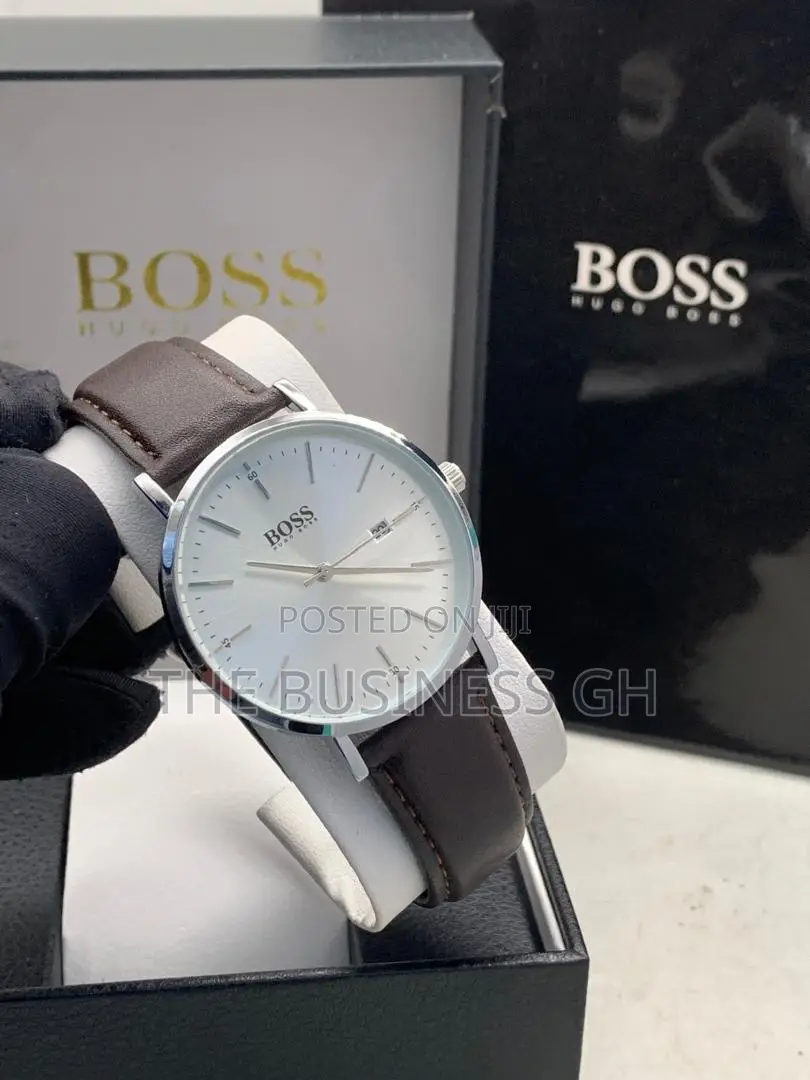 Boss Wrist Watch (Leather Strap)