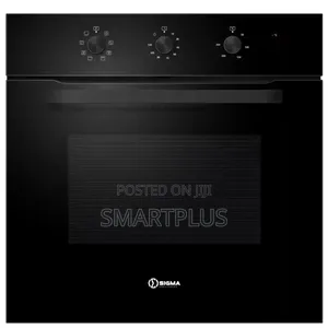 A 65l Built-in Electric Oven With a Modern Black Glass Mirror Finish.
