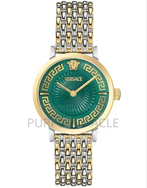 Versace Greca Fortuna Two-Tone Green Dial Ladies Watch