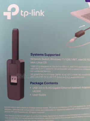 Usb 3.0 to Rj45 Gigabit Ethernet Network Adapter Tp-Link