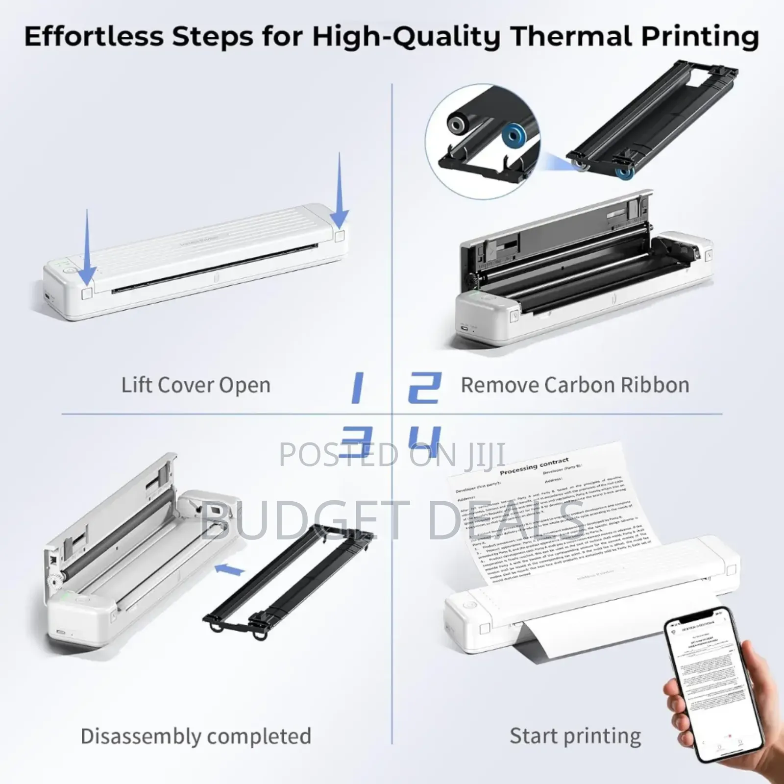 Portable Wireless Inkless Printer(Compatible With Normal Copy Paper)