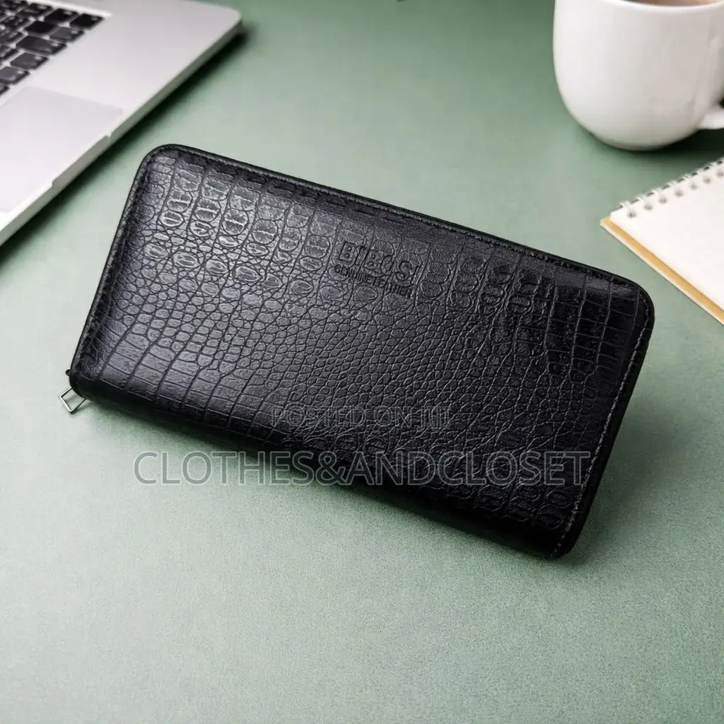Karya Brand Dark Brown Long Zip-Around Clutch Wallet