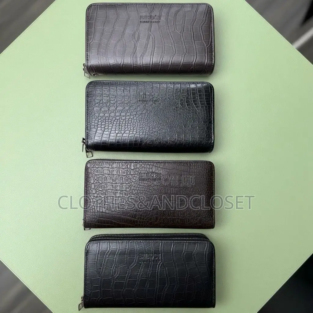 Karya Brand Dark Brown Long Zip-Around Clutch Wallet
