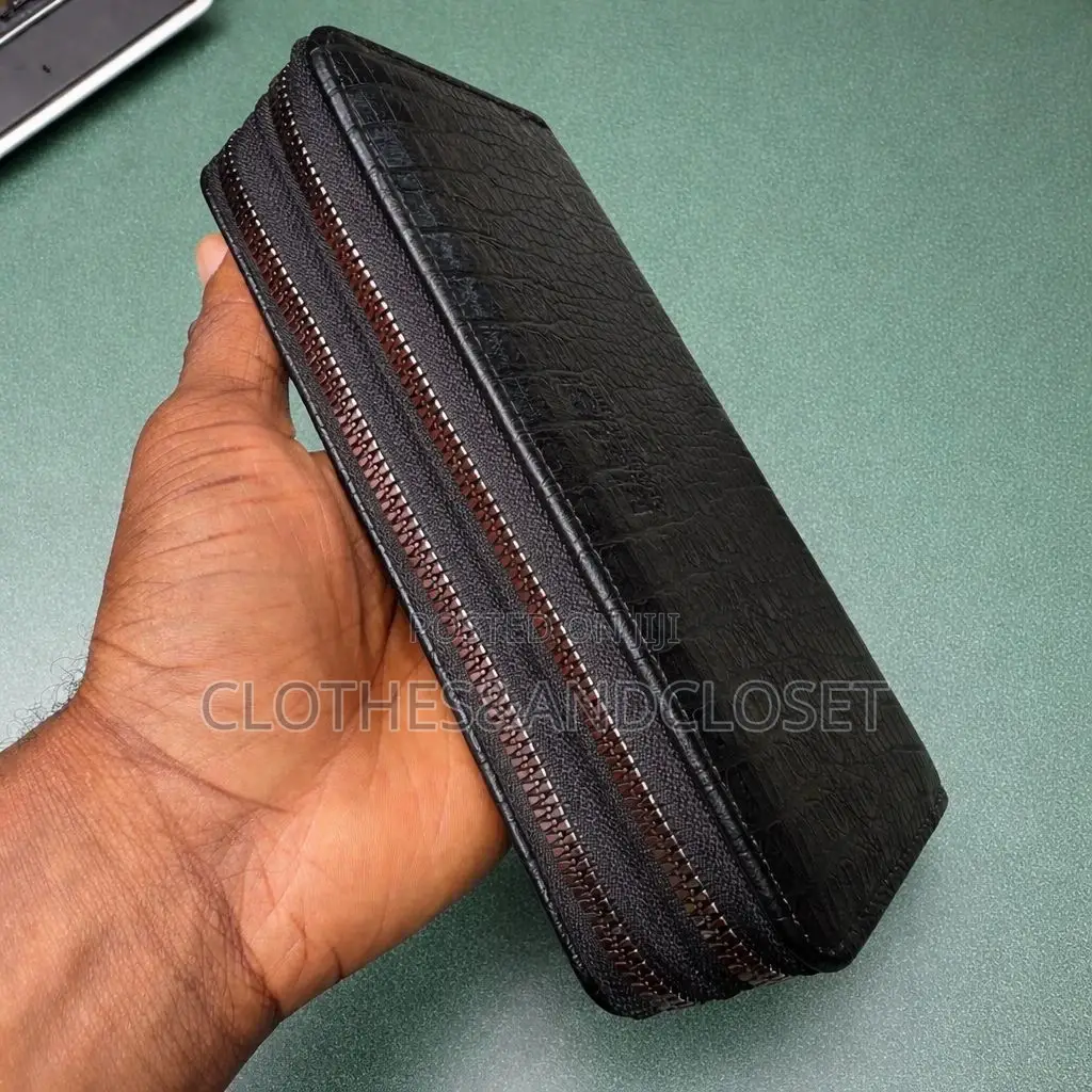 Karya Brand Dark Brown Long Zip-Around Clutch Wallet