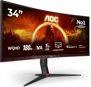 Aoc Cu34g2xp/Bk 34 Inch Uw-QHD Gaming Monitor Curved