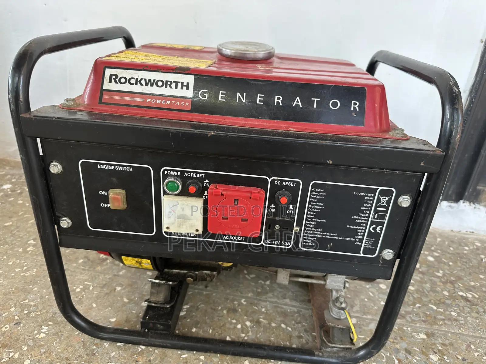 Rockworth Powertask 0.95kva Generator – Pure Petrol (4-Stroke)
