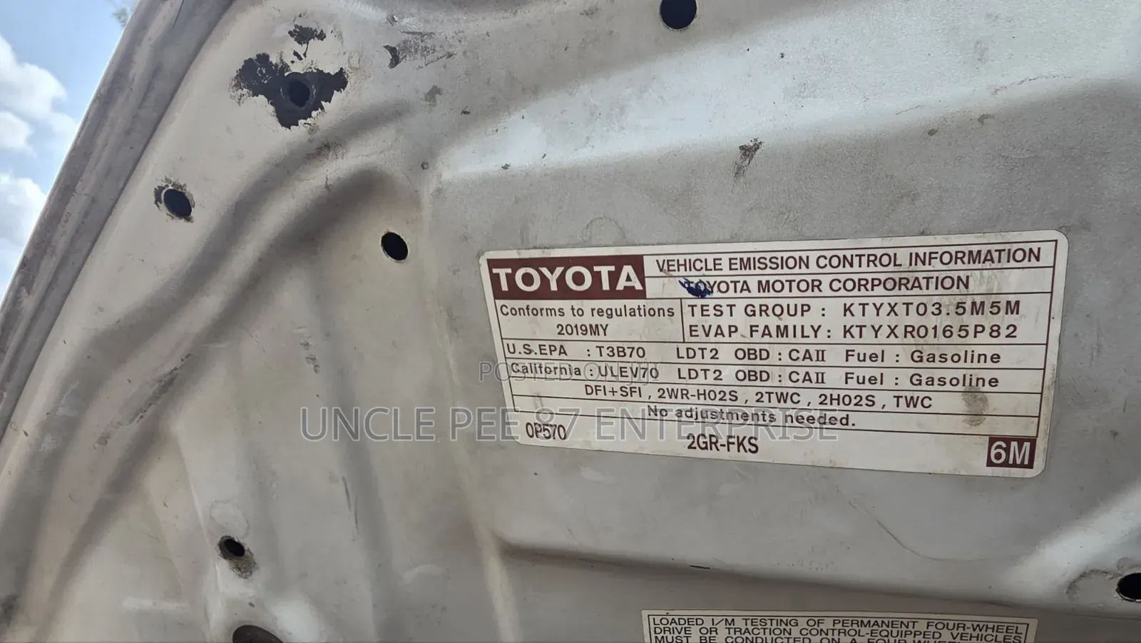 Toyota Highlander Limited Platinum 2019 White