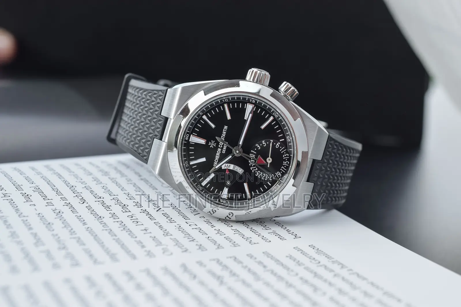Vacheron Constantin Overseas Dual Time Watch With a Black Dial