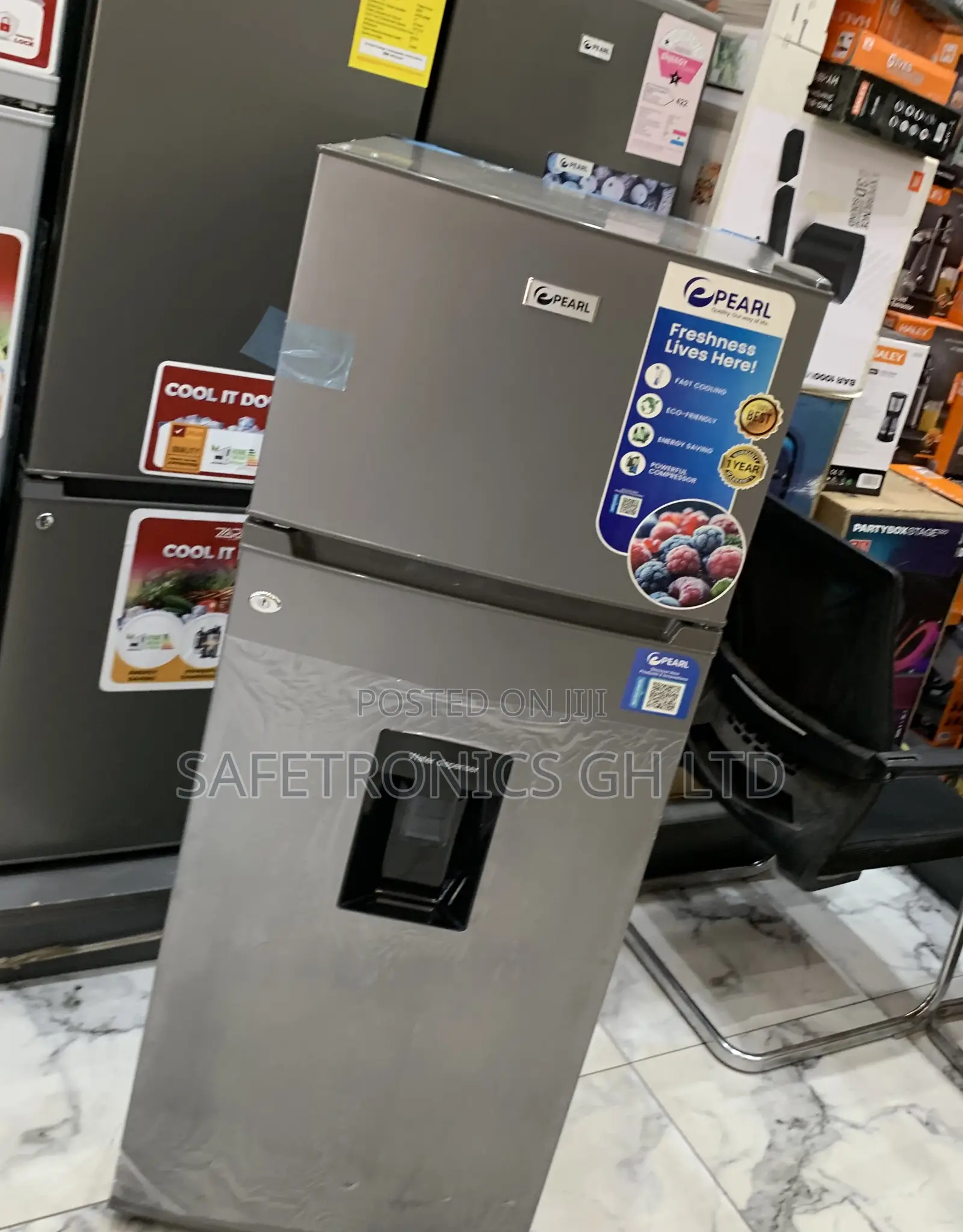 Secure Fast Pf-2521w0-5e Pearl Double Door Refrigerator