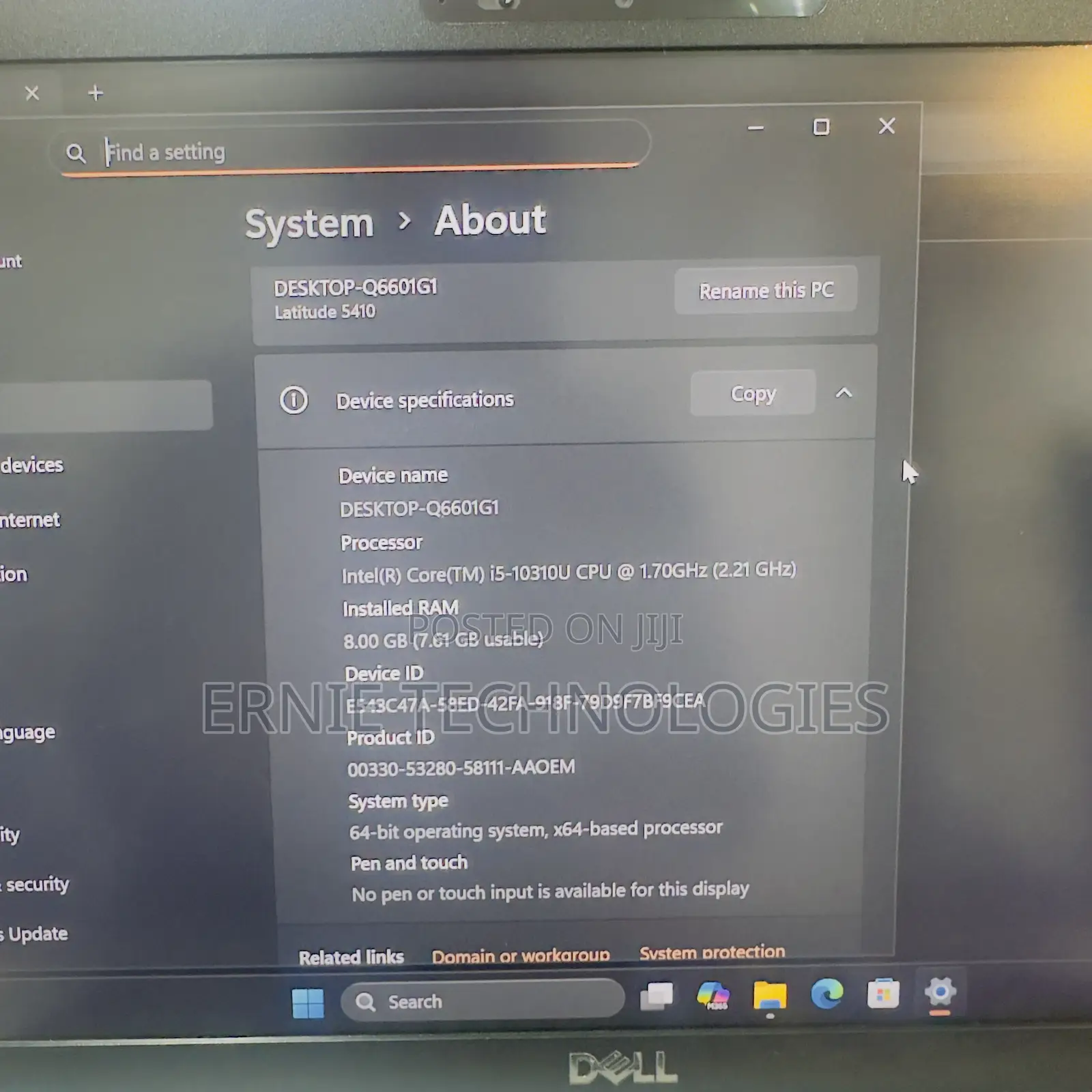 Laptop Dell Latitude 5410 8GB Intel Core i5 SSD 128GB