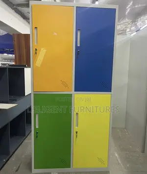 Office Cabinet (4 Lockers) With Mirrors