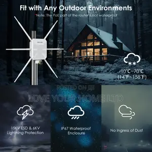 Ax3000 Wi-Fi 6 Outdoor Access 6-Antenna 300m Router