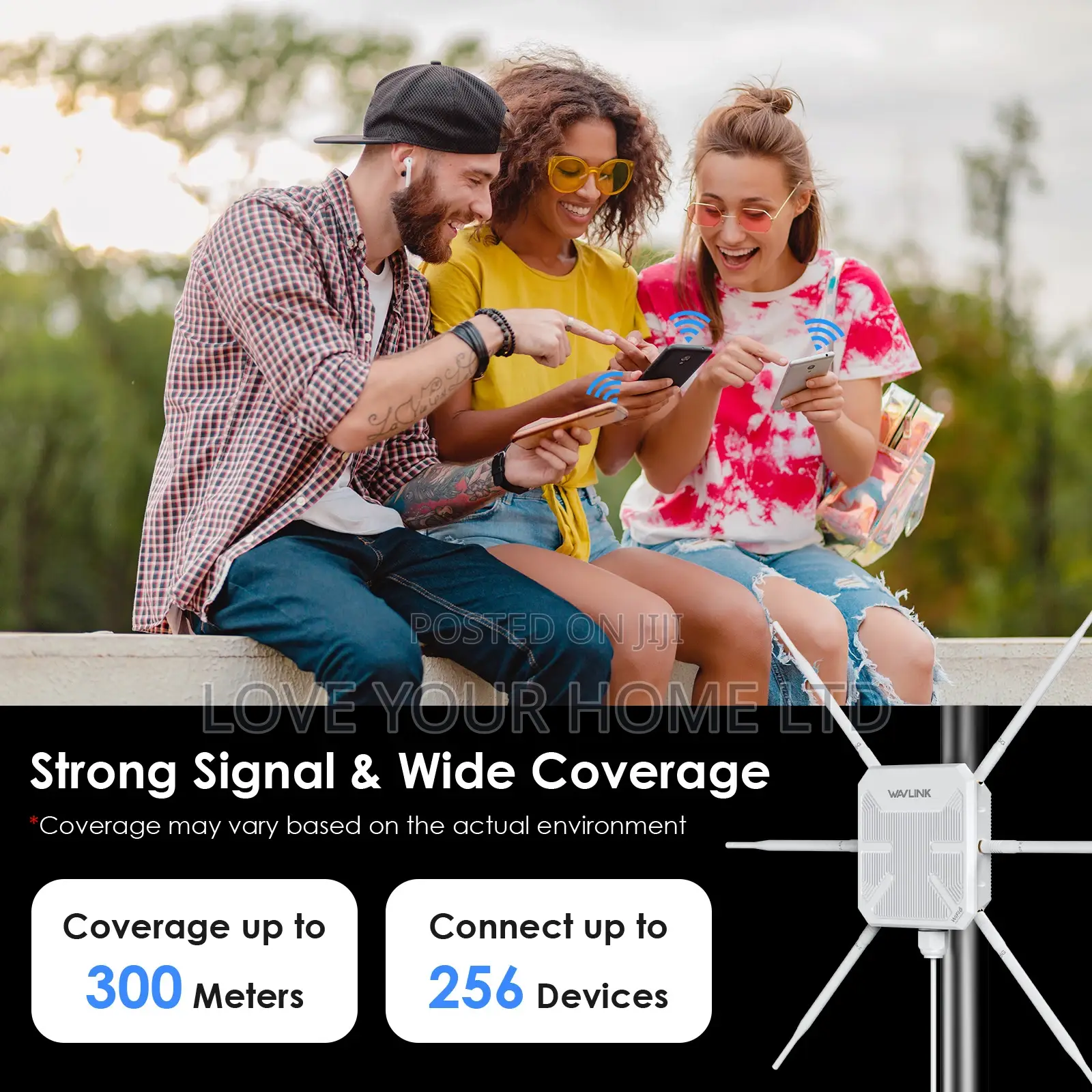 Ax3000 Wi-Fi 6 Outdoor Access 6-Antenna 300m Router