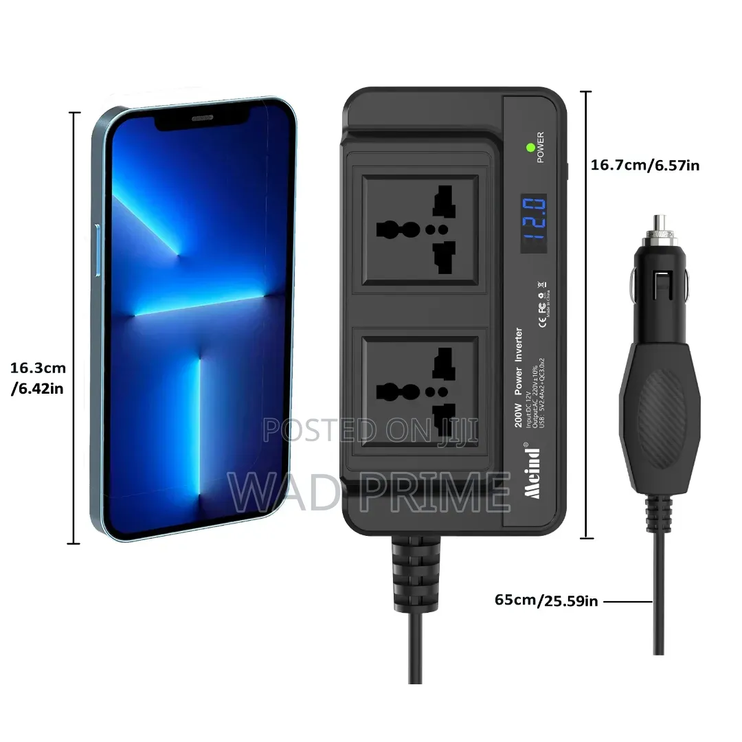 Meind Mt8300 -2 12v 200w Car Inverter