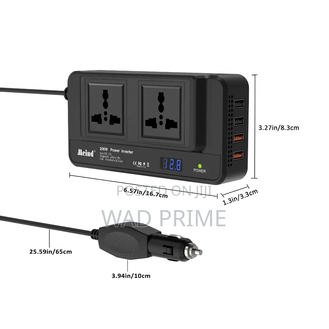 Meind Mt8300 -2 12v 200w Car Inverter