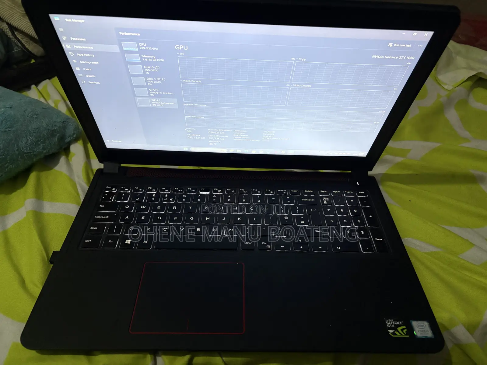 Laptop Dell Inspiron 15 5577 16GB Intel Core i5 SSHD+SSD 512GB