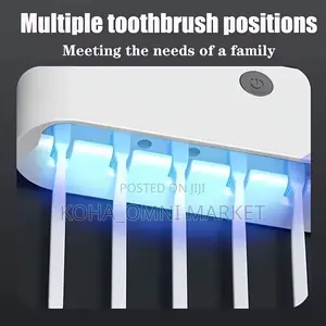 Smart Wall-Mount Toothbrush Holder + Sterilizer+ Toothpaste Dispenser