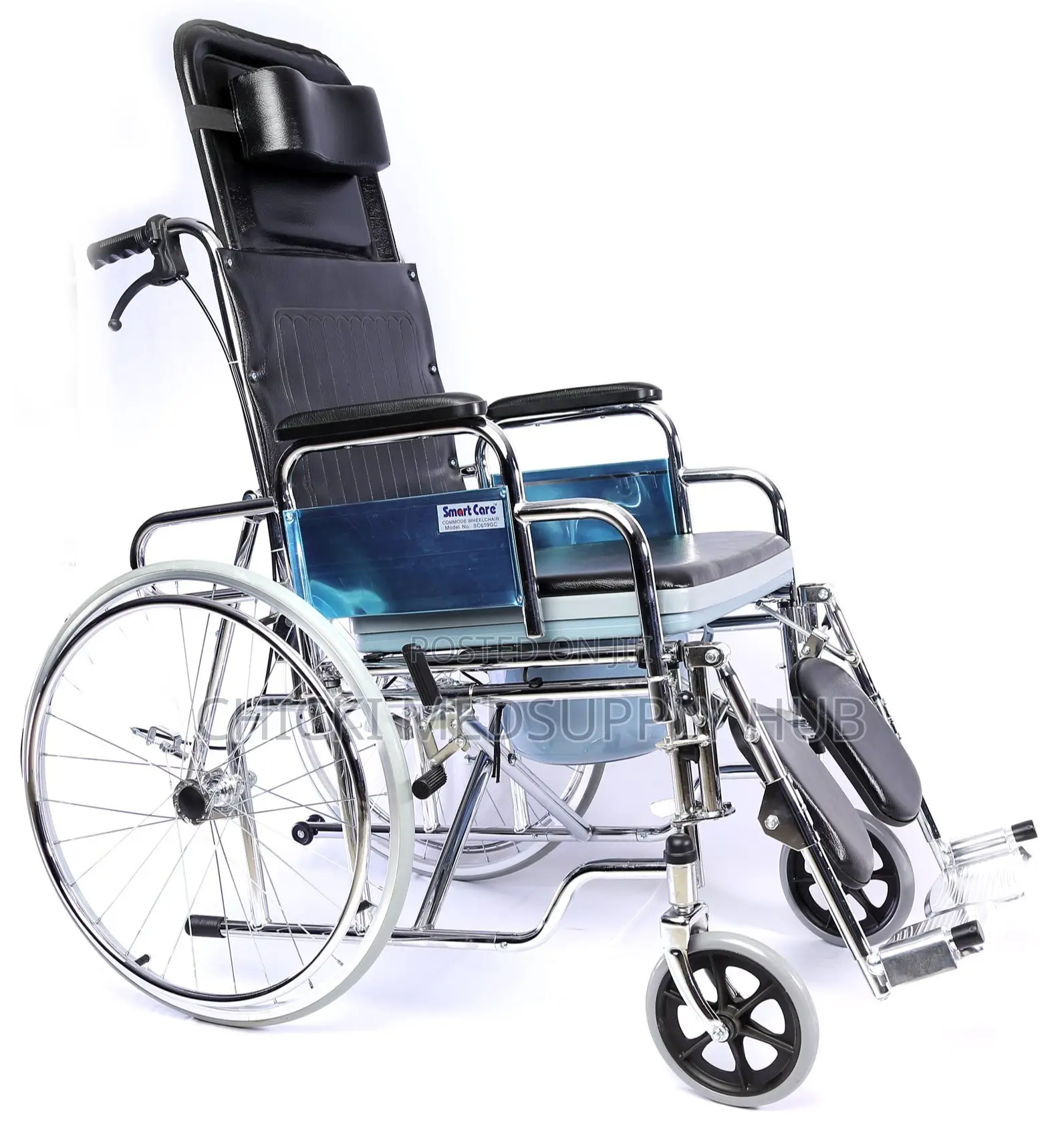 Commode Wheelchair With Longback