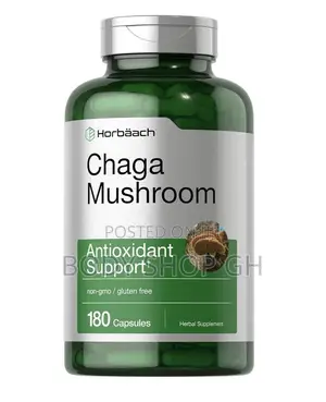 Horbäach Chaga Mushroom Capsules | 180 Count | Non-Gmo Gluten Free