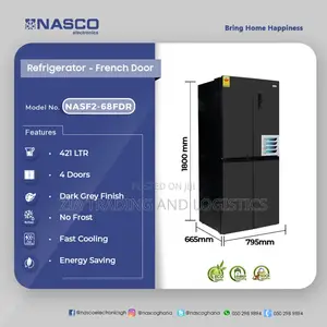 Nasco 421l French Door Refrigerator Nasf2-68fdr