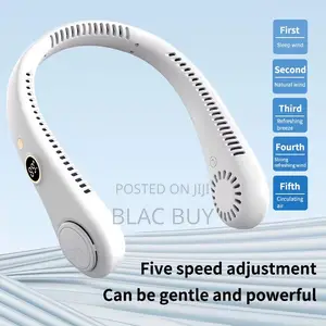 Portable 1500ma Neck Fan Air Cooler Rechargeable Handheld Fan With Usb