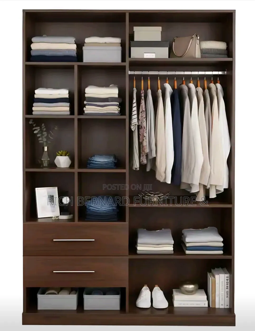 Walnut Open Closet