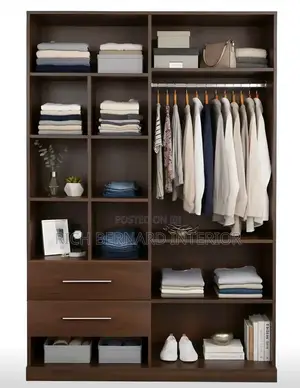 Walnut Open Closet