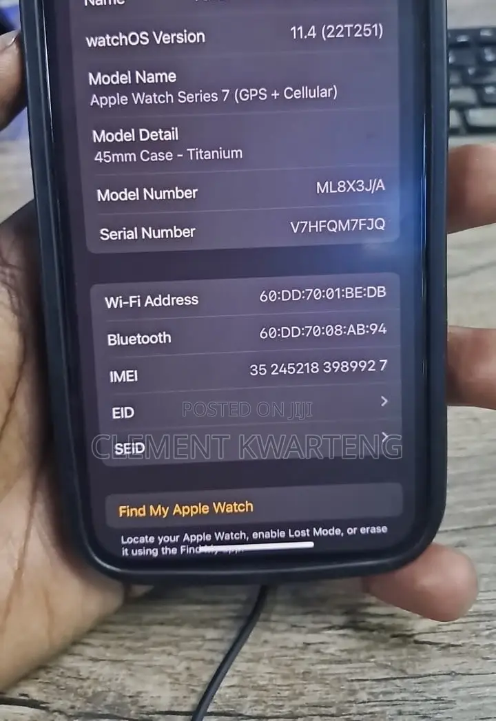 Apple Watch Series 7 45mm-Titanium (Gps+Cellular)