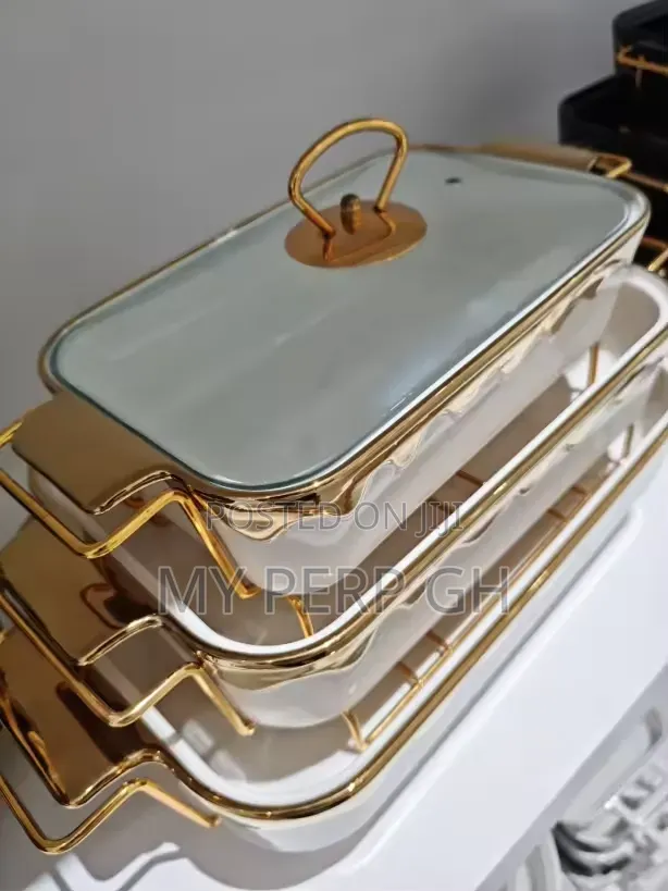 3 - Piece Ceramic Chafing Dish Buffet Set