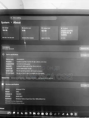 Desktop Computer HP ProDesk 400 16GB Intel Core i7 HDD 1T