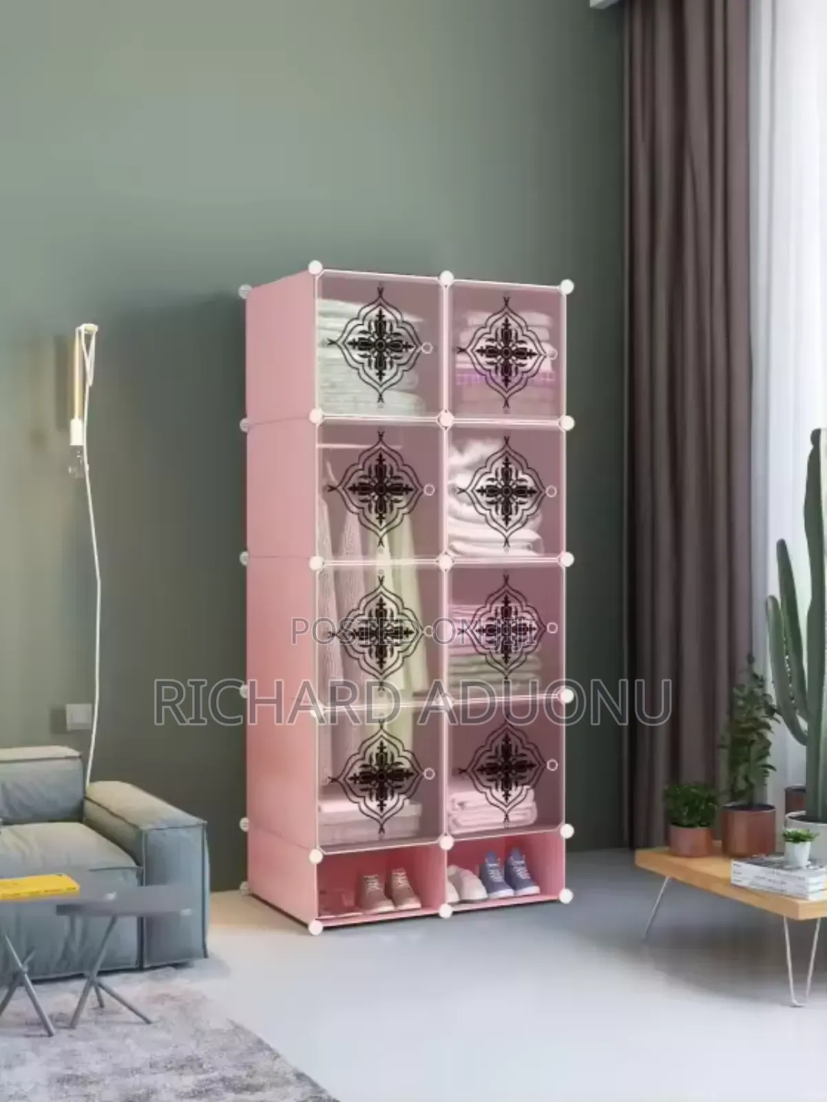 8 Cubes Wardrobe With Shoe Rack